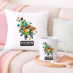 Zestaw poduszka i kubek MINECRAFT personalizowany z imieniem (wzór 4).jpg
