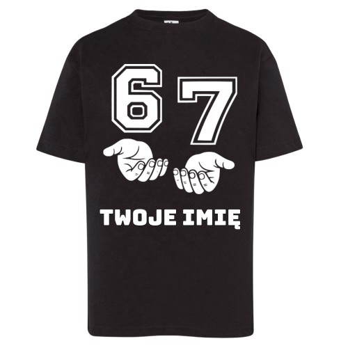 T-Shirt czarny z nadrukiem SIX SEVEN 67 .jpg