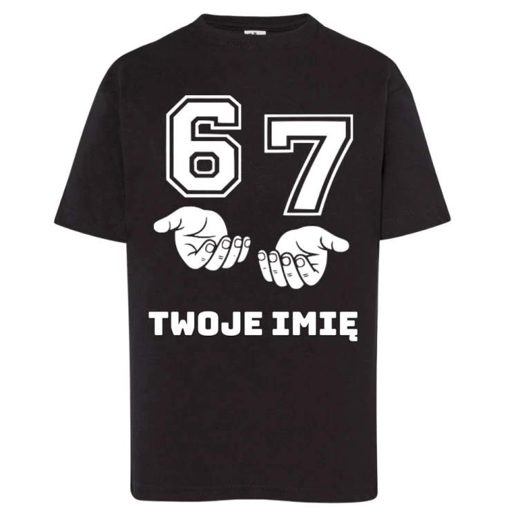 T-Shirt czarny z nadrukiem SIX SEVEN 67 .jpg