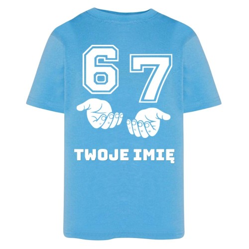 T-Shirt niebieski z nadrukiem SIX SEVEN 67 (wzór 2).jpg