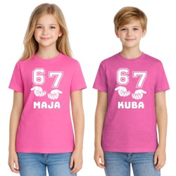 Koszulka personalizowana z imieniem różowa (wzór 2).jpg