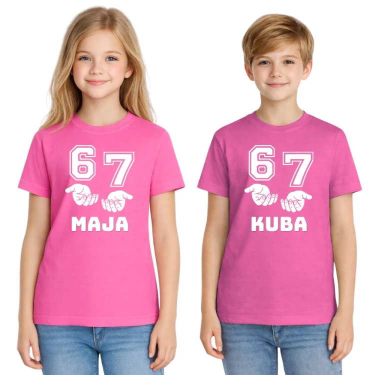 Koszulka personalizowana z imieniem różowa (wzór 2).jpg