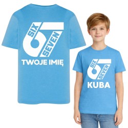 Koszulka dziecięca z nadrukiem SIX SEVEN 67 niebieska (wzór 3).jpg