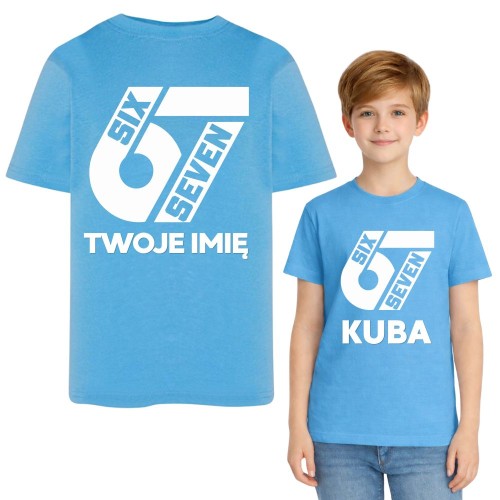 Koszulka dziecięca z nadrukiem SIX SEVEN 67 niebieska (wzór 3).jpg