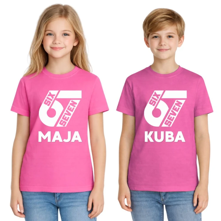 Koszulka personalizowana z imieniem różowa (wzór 3).jpg