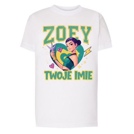 Przejdź do produktu Koszulka dziecięca z nadrukiem HUNTRIX ZOEY K-Pop z imieniem