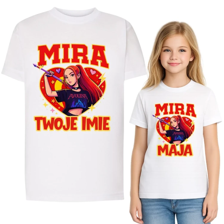 Koszulka dziecięca z nadrukiem HUNTRIX MIRA z imieniem.jpg