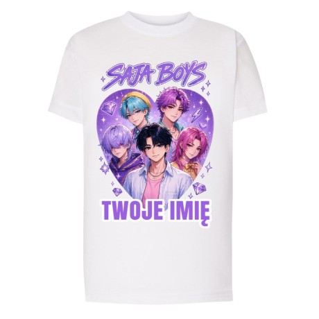 Przejdź do produktu Koszulka dziecięca z nadrukiem SAJA BOYS K-Pop z imieniem