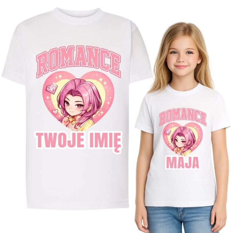 Koszulka dziecięca z nadrukiem SAJA BOYS ROMANCE z imieniem .jpg