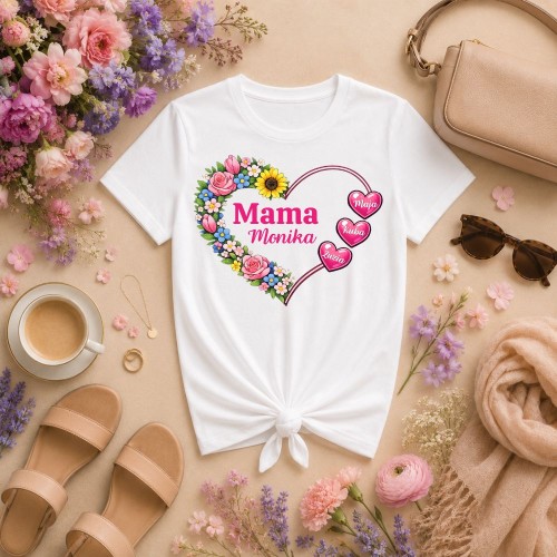 Prezent na dzień mamy - Koszulka z imieniem mamy i dzieci.jpg