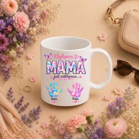 Przejdź do produktu Kubek na dzień mamy "Najlepsza mama jest zaklepana" z imionami dzieci