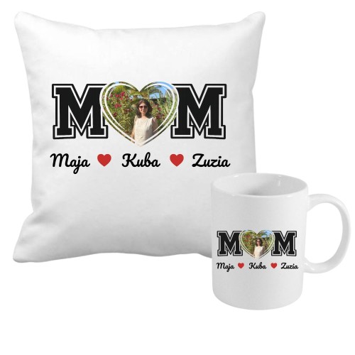 Zestaw poduszka i kubek personalizowany prezent dla mamy ze zdjęciem i imionami dzieci.jpg