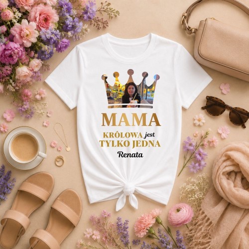 Prezent na dzień mamy - Koszulka Królowa jest tylko jedna ze zdjęciem.jpg