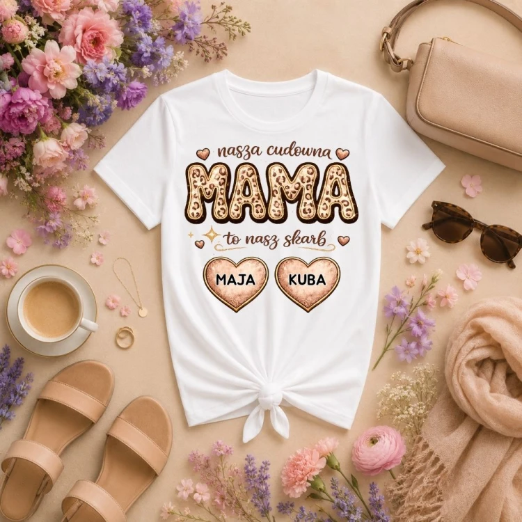 Prezent na dzień mamy - Cudowna mama to nasz skarb panterka z imionami dzieci.jpg