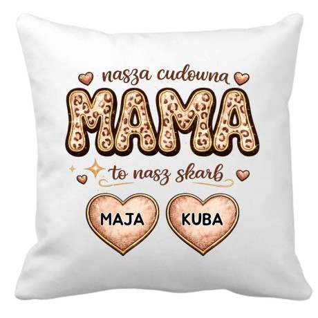 Przejdź do produktu Poduszka Cudowna MAMA to nasz skarb z imionami dzieci
