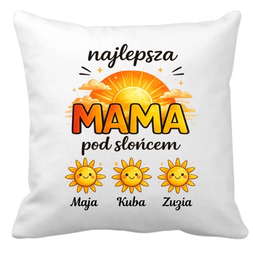 Poduszka Najlepsza MAMA pod słońcem z imionami dzieci.jpg