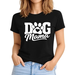 Koszulka dla psiej mamy DOG mama czarna