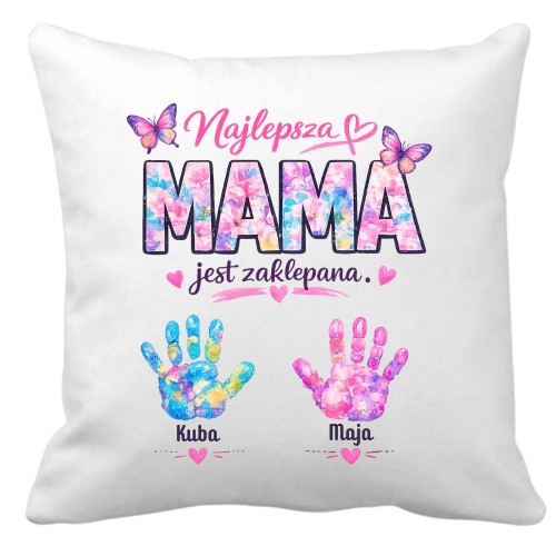 Poduszka Najlepsza mama jest zaklepana z imionami dzieci.jpg