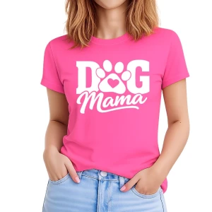 Koszulka dla psiej mamy DOG mama różowa