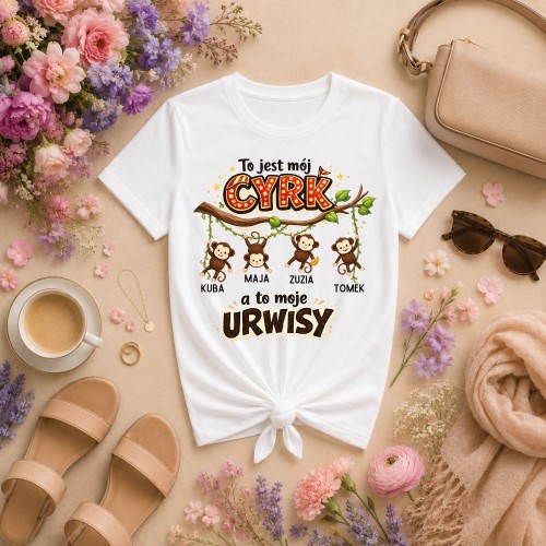 Prezent na dzień mamy - Koszulka To jest mój cyrk a to moje urwisy.jpg