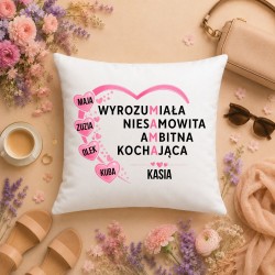 Prezent na dzień mamy - Poduszka MAMA w 4 słowach z imionami dzieci.jpg
