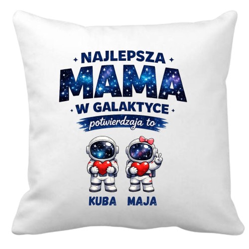 Poduszka Najlepsza MAMA w galaktuce z imionami dzieci.jpg