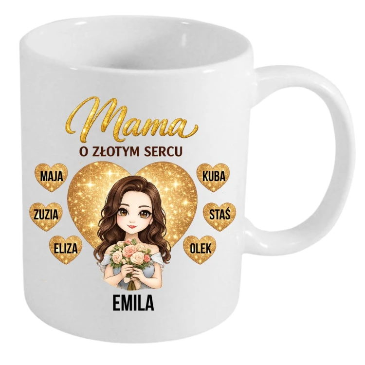 Kubek MAMA o złotym sercu z imionami dzieci.jpg