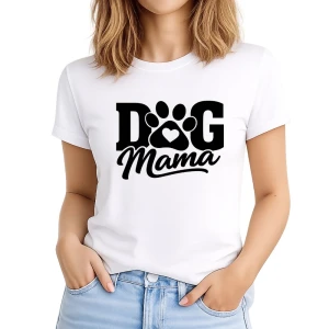 Koszulka dla psiej mamy DOG mama biała