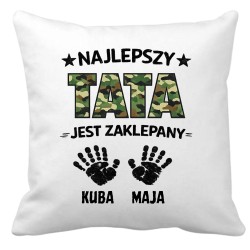 Poduszka Najlepszy TATA jest zaklepany z imionami dzieci.jpg