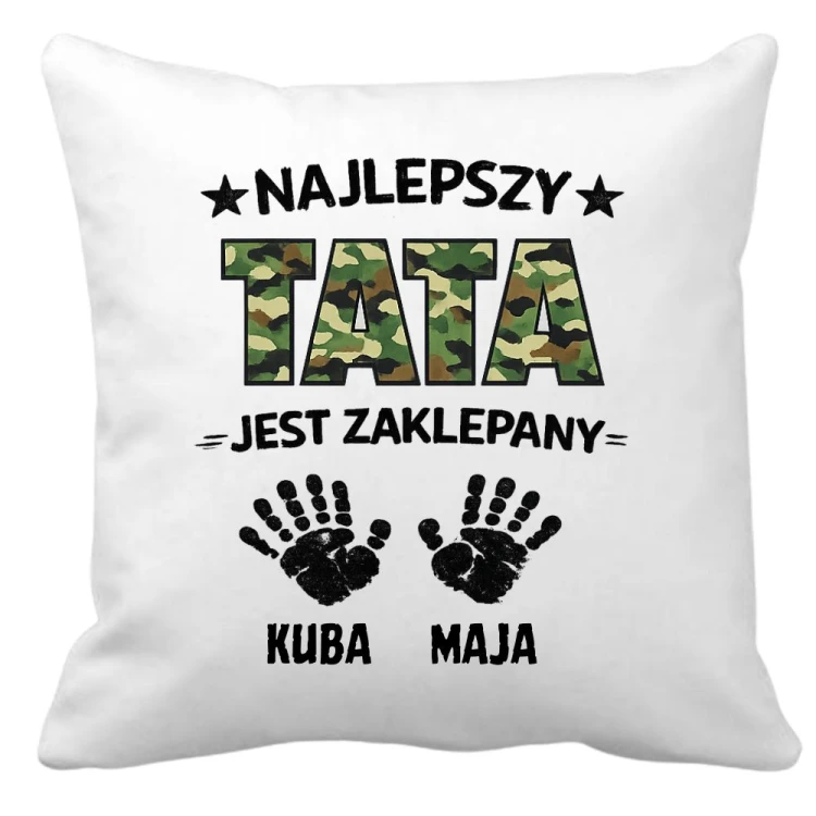 Poduszka Najlepszy TATA jest zaklepany z imionami dzieci.jpg