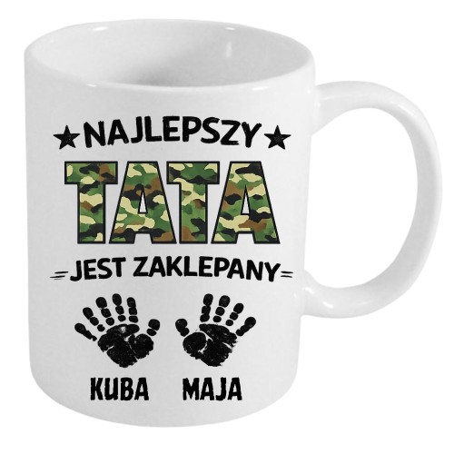 Kubek Najlepszy TATA jest zaklepany z imionami dzieci.jpg