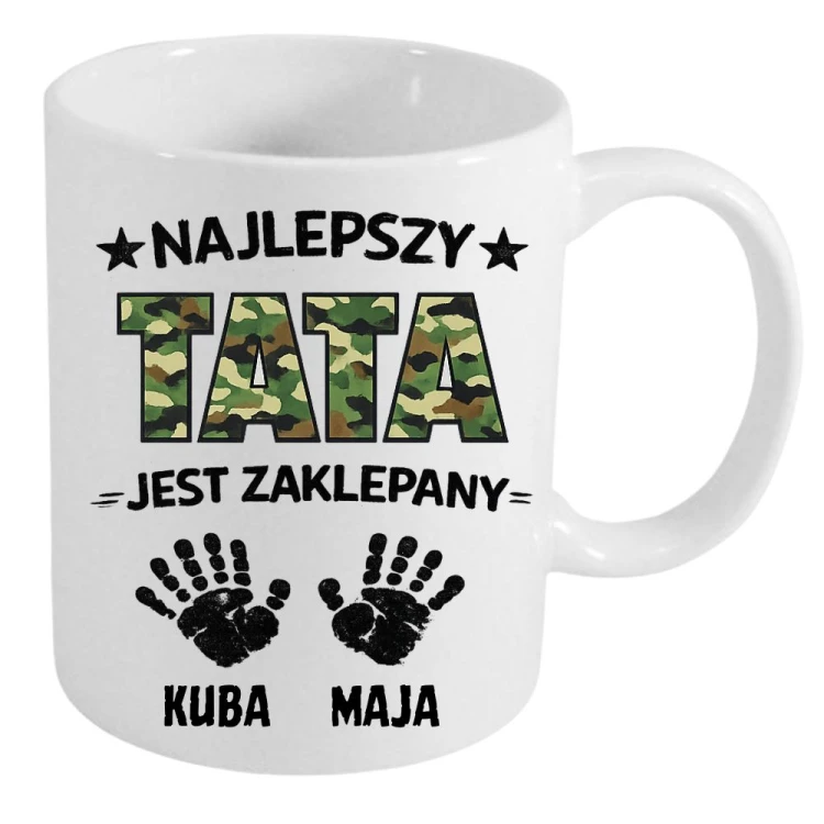 Kubek Najlepszy TATA jest zaklepany z imionami dzieci.jpg