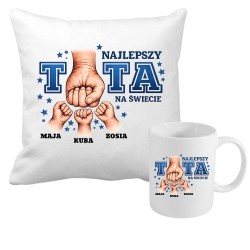 Poduszka i kubek Najlepszy TATA na świecie z imionami dzieci.jpg