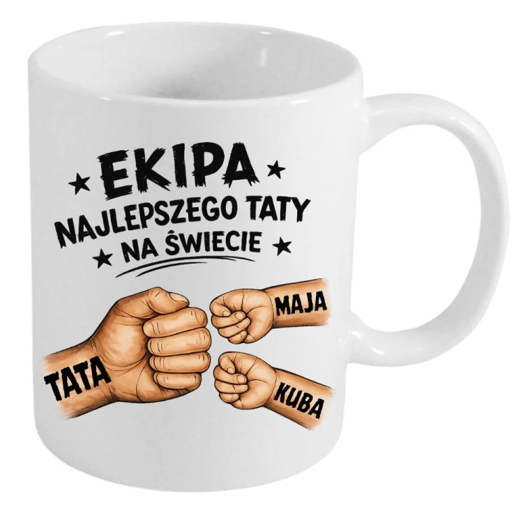 Kubek EKIPA najelpszego TATY na świecie z imionami dzieci.jpg