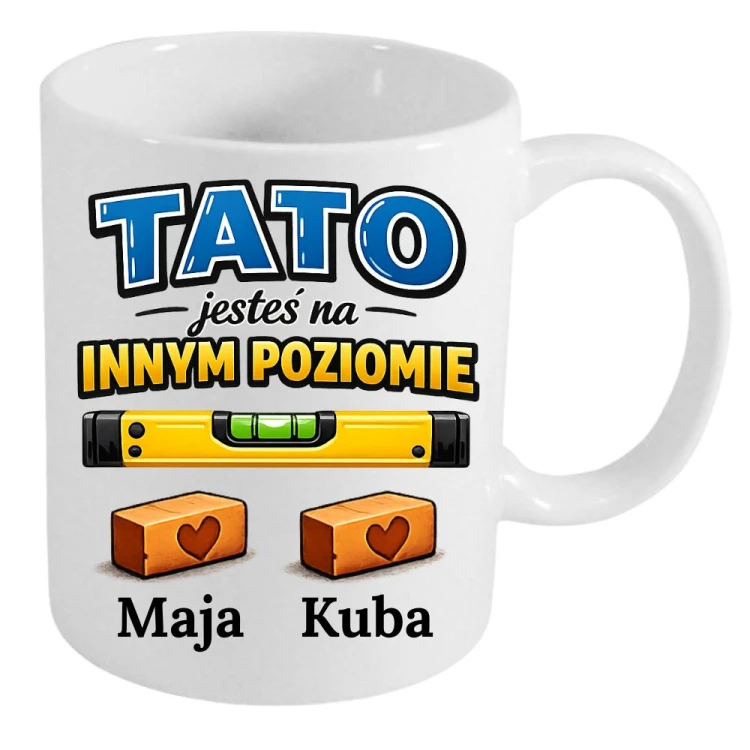 Kubek TATO jesteś na innym poziomie z imionami dzieci.jpg