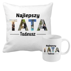 Zestaw poduszka i kubek Najlepszy TATA ze zdjęciami i imionami dzieci.jpg
