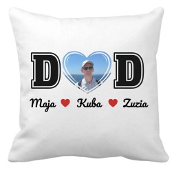 Poduszka dla taty DAD ze zdjęciem i imionami dzieci.jpg