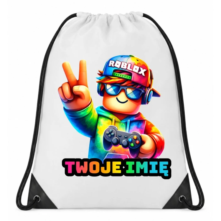 Worek plecak z imieniem ROBLOX do przedszkola szkoły na wf