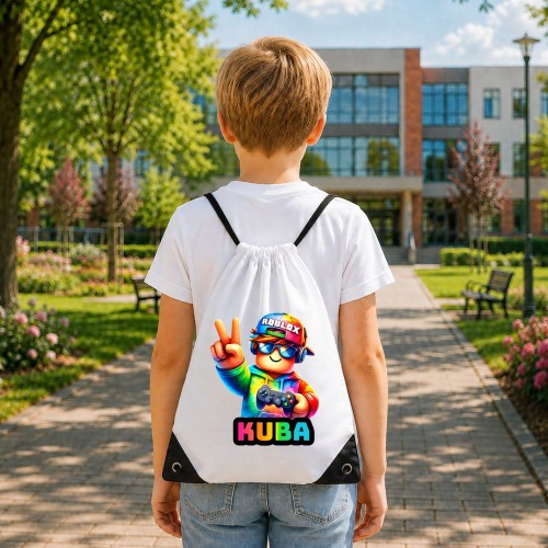 Worek szkolny dla dziecka personalizowany z imieniem na buty - ROBLOX