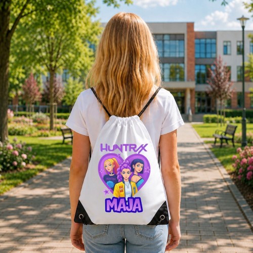 Worek szkolny dla dziecka personalizowany z imieniem na buty - HUNTRIX
