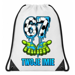 Worek plecak z imieniem FOOTBALL SIX SEVEN 67 do przedszkola szkoły na wf