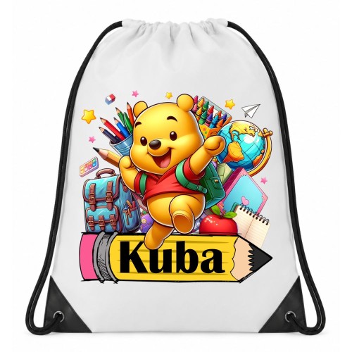 Worek plecak z imieniem KUBUŚ PUCHATEK do przedszkola szkoły na wf
