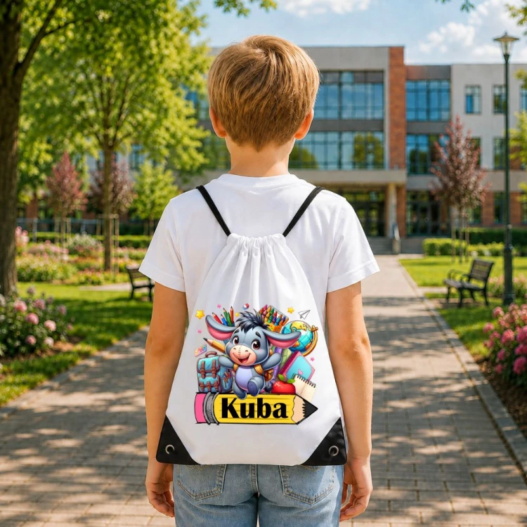 Worek dla dziecka personalizowany z imieniem na buty - KŁAPOUCHY