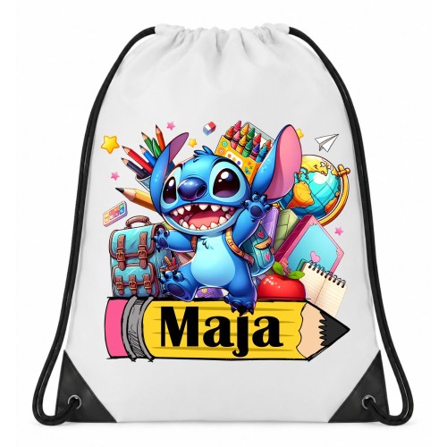 Worek plecak z imieniem STITCH do przedszkola szkoły na wf