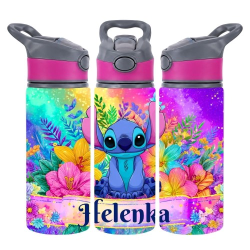 Bidon dla dziecka STITCH z imieniem do szkoły