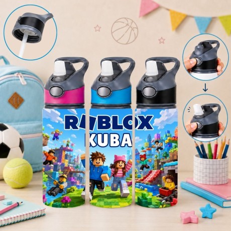 Przejdź do produktu Bidon dla dziecka ROBLOX z imieniem do szkoły 650 ml