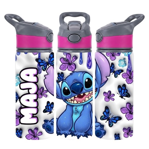 Bidon dla dziecka STITCH z imieniem do szkoły