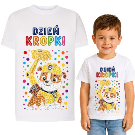 Przejdź do produktu Koszulka dziecięca na dzień kropki z nadrukiem RUBBLE PSI PATROL