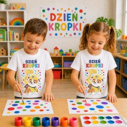 Koszulka dziecięca na dzień kropki do przedszkola i szkoły RUBBLE