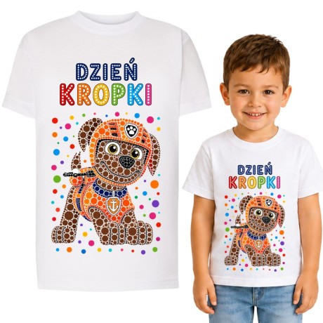 Przejdź do produktu Koszulka dziecięca na dzień kropki z nadrukiem ZUMA PSI PATROL
